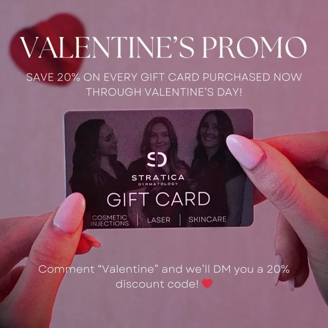 💘 VALENTINE’S PROMO 💘

Now through Valentine’s Day, treat yourself or your Valentine to the perfect gift—a gift card! 🎁✨ Plus, enjoy 20% off when you purchase one worth $250 or more!

💌 Just comment “Valentine” below, and we’ll DM you a discount code to use online or in-store! 💖

Because the best gifts are the ones you get to choose! 😍🌹

Gift cards valid after February 14th! ♥️